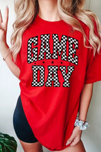 Load image into Gallery viewer, Red Checkered Game Day Graphic T Shirt
