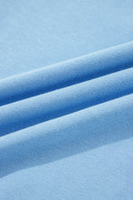 Load image into Gallery viewer, Beau Blue Floral Patchwork Drop Shoulder Pullover and Sweatpants Lounge Set
