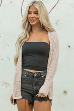 Load image into Gallery viewer, Jet Stream Mix Pattern Hollowed Knit Open Front Cardigan
