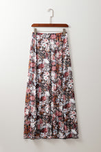 Load image into Gallery viewer, Brown Floral Print High Waist Maxi Skirt
