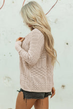 Load image into Gallery viewer, Jet Stream Mix Pattern Hollowed Knit Open Front Cardigan
