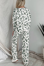 Load image into Gallery viewer, Beige Leopard Animal Print Long Sleeve and Pants Loungewear Set
