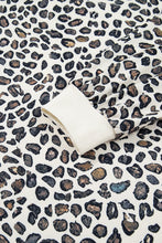 Load image into Gallery viewer, Khaki Plus Size Leopard Loose Pullover Casual Shorts 2pcs Outfit
