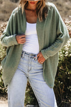 Load image into Gallery viewer, Laurel Green Waffle Knit Open Front Cardigan
