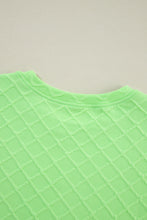 Load image into Gallery viewer, Light Green Checkered Textured Tee and Drawstring Shorts
