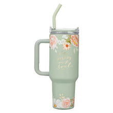 Load image into Gallery viewer, He Restores My Soul 40 oz Stainless Steel Travel Tumbler - Psalm 23:3
