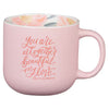 Altogether Beautiful Pink Floral Ceramic Coffee Mug – Song of Solomon 4:7
