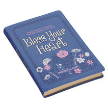 Load image into Gallery viewer, Bless Your Heart Blue Faux Leather Daily Devotional for Women
