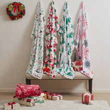 Load image into Gallery viewer, Kathy Ireland Christmas Flannel Fleece Plush Throw Blanket
