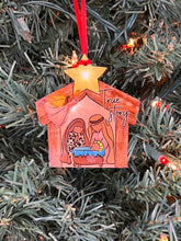 Load image into Gallery viewer, True Story - Modern Nativity Christmas Ornament | Sublimated Christian Ornament with Leopard Detail
