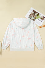 Load image into Gallery viewer, Gray Floral Print Plus Size Loose Hoodie
