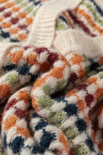 Load image into Gallery viewer, Multicolour Dotty Pattern Knit Button Front V Neck Sweater Cardigan
