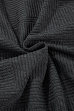 Load image into Gallery viewer, Gray Textured Color Block Kangaroo Pocket Drop Shoulder Hoodie
