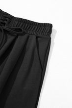Load image into Gallery viewer, Dearlovers Black Tied Elastic High Waist Pleated Detail Solid Sweatpants
