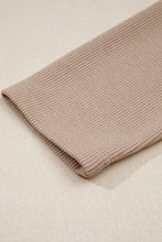 Load image into Gallery viewer, Dark Khaki Thermal Textured Leopard Drawstring Baggy Hoodie
