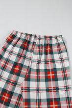 Load image into Gallery viewer, Red Christmas Plaid Print Two Piece Long Sleeve Pajamas Set
