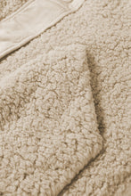 Load image into Gallery viewer, Beige Faux Fur Snap Button Front Knot Side Plush Vest with Pockets
