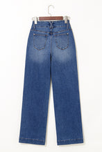 Load image into Gallery viewer, Ashleigh Blue Double Button Zip Fly Straight Leg Jeans
