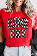 Load image into Gallery viewer, Red Checkered Game Day Graphic T Shirt
