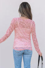Load image into Gallery viewer, Blossom Floral Lace Sheer Long Sleeve Top

