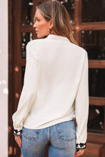 Load image into Gallery viewer, Beige Floral Embroidered Stand Neck Buttoned Shirt
