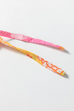 Load image into Gallery viewer, Orange Floral Patchwork Print Cut out Tied Back Bracelet Sleeve Maxi Dress
