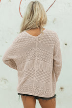 Load image into Gallery viewer, Jet Stream Mix Pattern Hollowed Knit Open Front Cardigan
