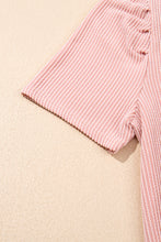 Load image into Gallery viewer, Blossom Corded Knit Crew Neck Puff Sleeve Shift Mini Dress
