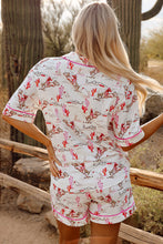 Load image into Gallery viewer, White Cowgirl Country Print Pajamas Set
