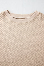 Load image into Gallery viewer, Parchment Solid Color Quilted Long Sleeve Top and Shorts Set
