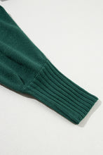 Load image into Gallery viewer, Blackish Green Merry Letter Embroidered High Neck Sweater
