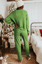 Load image into Gallery viewer, Spinach Green Long Sleeve Pullover and Jogger Pants Lounge Set
