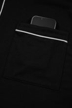 Load image into Gallery viewer, Black Contrast Trim Hooded Lounge Cardigan and Pants Set
