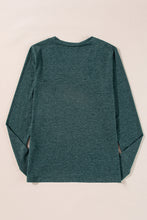 Load image into Gallery viewer, Mist Green Solid Color Long Sleeve V Neck Top
