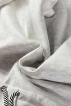 Load image into Gallery viewer, Light Grey Drawstring Waist Tunic Solid Sweatshirt
