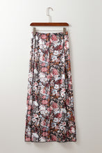 Load image into Gallery viewer, Brown Floral Print High Waist Maxi Skirt
