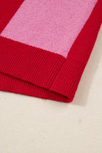 Load image into Gallery viewer, Fiery Red Mixed Plaid Relaxed Sweater Cardigan
