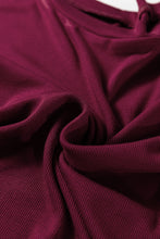 Load image into Gallery viewer, Wild Ginger Contrast Floral Sleeve Solid Ribbed Body Patchwork Long Sleeve Top
