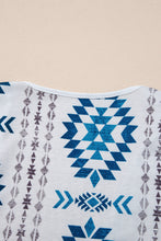 Load image into Gallery viewer, Sky Blue Western Aztec Printed Open Front Long Cardigan
