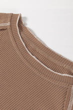 Load image into Gallery viewer, Smoke Gray Textured Round Neck Long Sleeve Top
