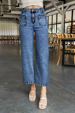 Load image into Gallery viewer, Sky Blue Chic Patch Pocket Straight Leg Loose Jeans

