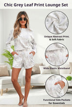 Load image into Gallery viewer, Beige Camo Print Pullover Top and Elastic Waist Casual Short Set
