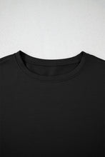 Load image into Gallery viewer, Black 2pcs Cropped Tee and Ruffle High Waist Skort Set
