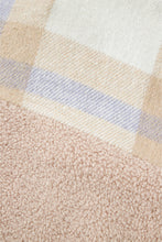 Load image into Gallery viewer, Smoke Gray Plaid Patchwork Collared Button-up Sherpa Long Coat
