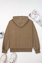 Load image into Gallery viewer, Elmwood Half Zip Kangaroo Pocket Mineral Wash Baggy Hoodie
