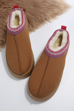 Load image into Gallery viewer, Chestnut Contrast Print Suede Plush Lined Snow Boots
