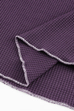 Load image into Gallery viewer, Tillandsia Purple Textured Round Neck Long Sleeve Top
