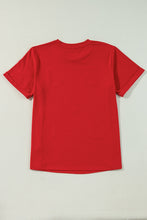 Load image into Gallery viewer, Red Sequined Christmas Tree Graphic Crewneck T Shirt
