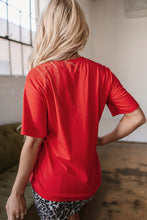 Load image into Gallery viewer, Tomato Red COWBOY Take Me Away Graphic Western Loose Tee
