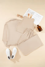 Load image into Gallery viewer, Oatmeal 3-Piece Cozy Knit Lounge Set
